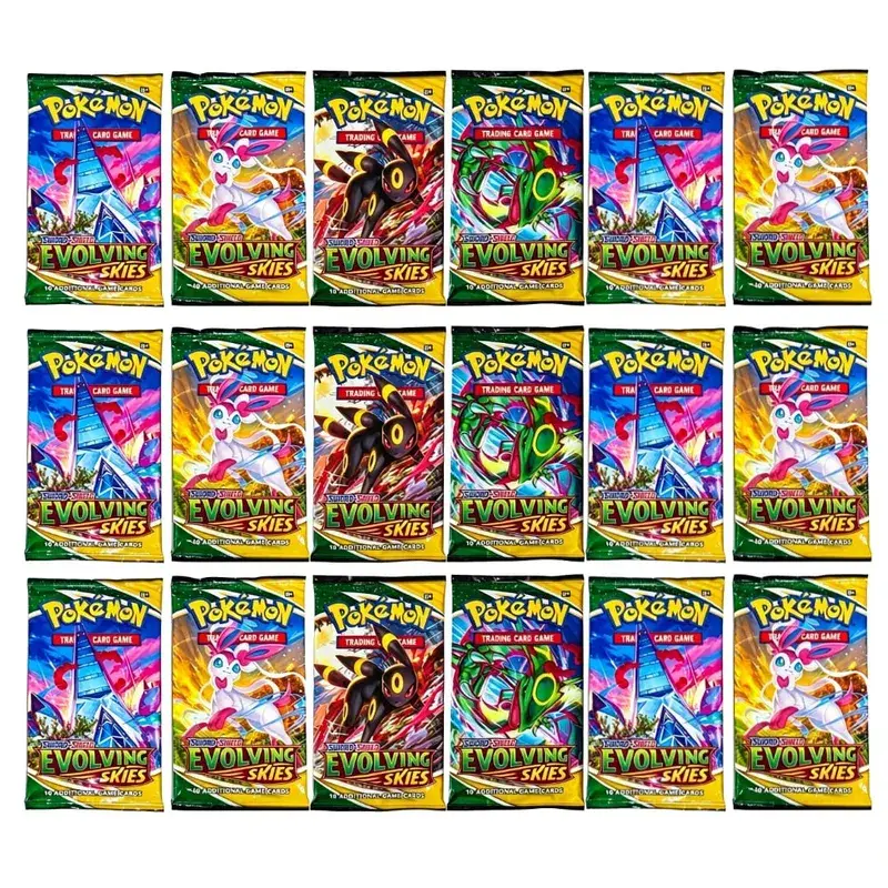 Pokemon TCG Sword & Shield Evolving Skies Booster Box 36 Packs Trading Card Game Collection Cards Toy for Kids Gift