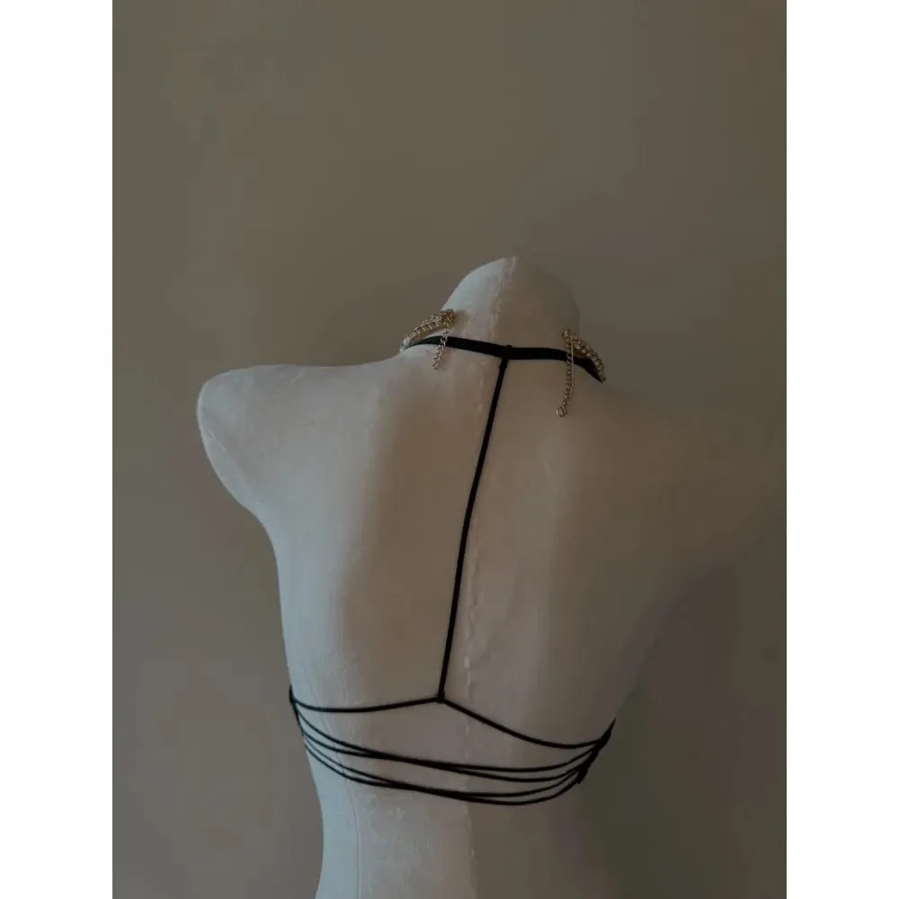 French Lace Halter Neck Bralette Women Wire Free Thin Cup Push Up Anti Sagging Small Bust Sexy Pure Desire Daily Lingerie 32-38 — image 6