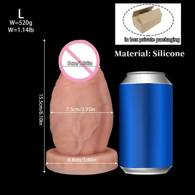 Nuevo realista, grande, enorme, grueso, consolador Anal, tapón Anal, gigante, grande, suave, de silicona, tapón Anal, expansor, entrenamiento, juguetes sexuales para adultos para mujeres — image 14