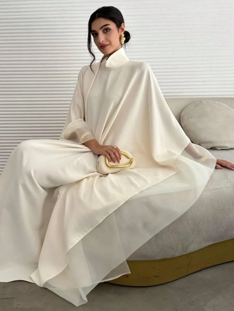 Middle Eastern Abaya Women Elegant Abayas Full Sleeve Loose Pageant Dress Evening Kaftans JilbabsIslamic Traditional Clothing