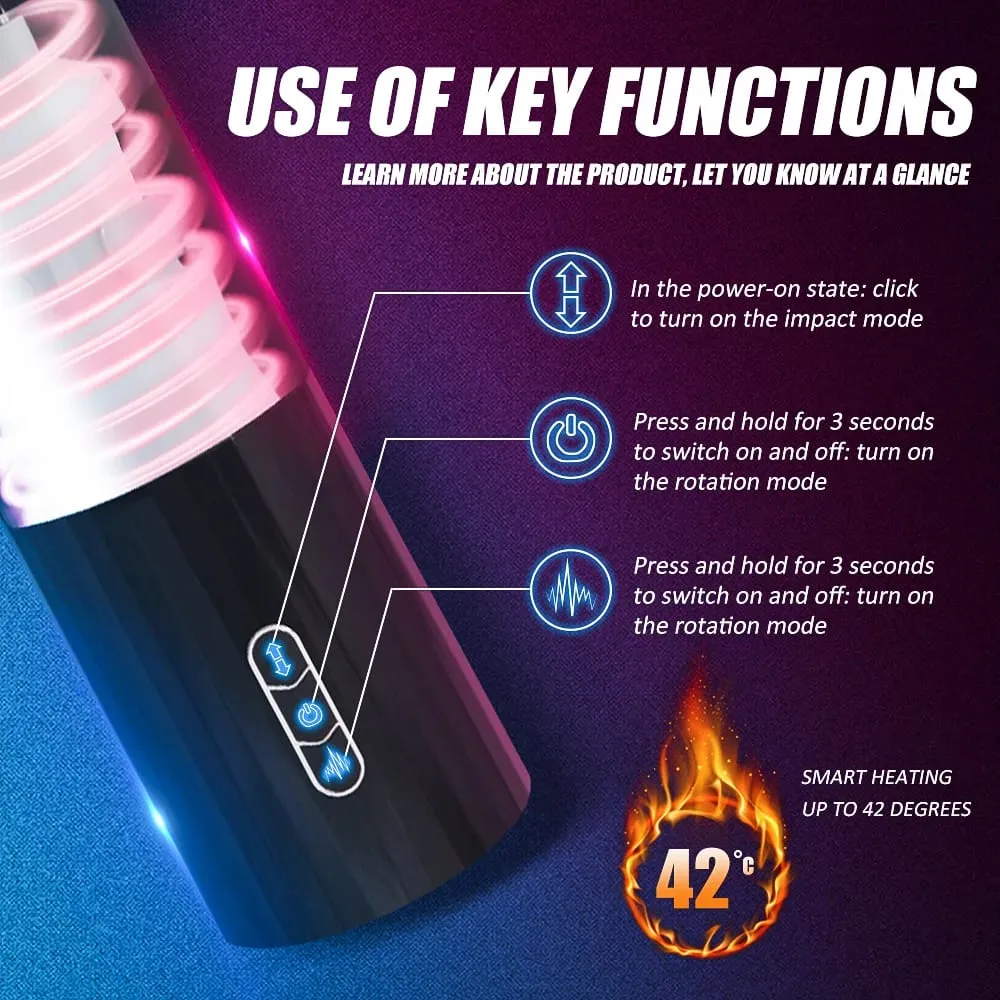 Automatic 9 Vibrating & 7 Thrusting Male Masturbations Sex Machine Toy Blowjob Sucking Masturbator for Men Adult Toys — image 4