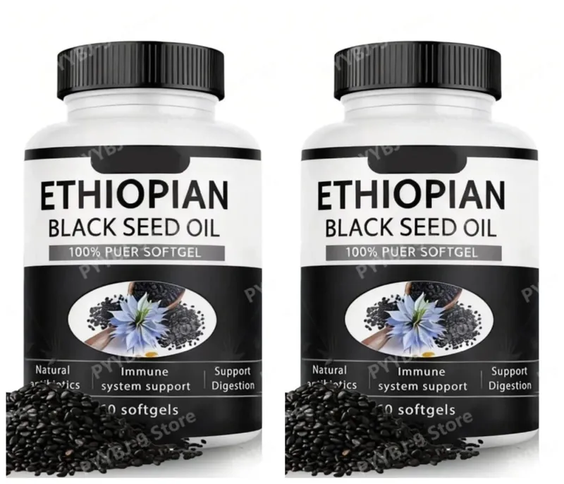 Ethiopian Black Seed Oil 100% Pure Softgel 800mg Gluten Free Non GMO Daily Health Support Diatery Supplement 60 Count — image 7