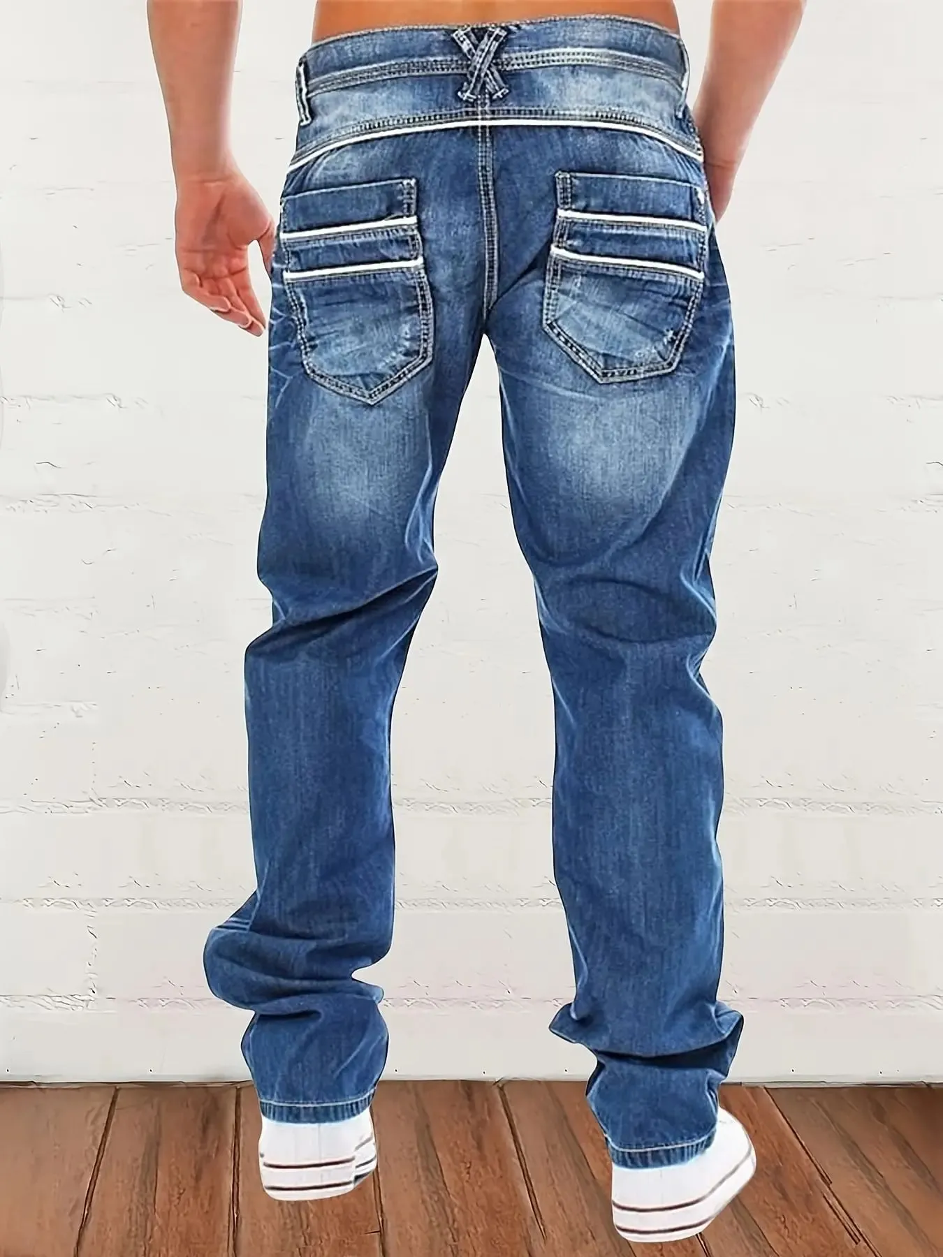 New Men's Retro Loose Casual Straight Leg Jeans Comfortable Classic Fit Men's Denim Pants — image 7