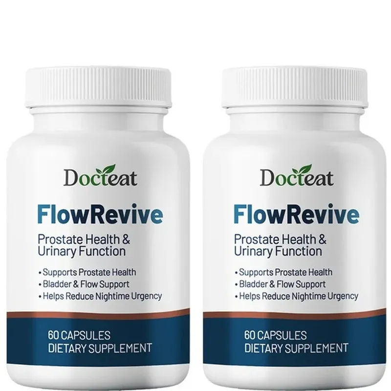 Docteat FlowRevive Prostate Health Capsules for Men with Quercetin Supports Normal Urinary Flow & Bladder Comfort 60 Capsules