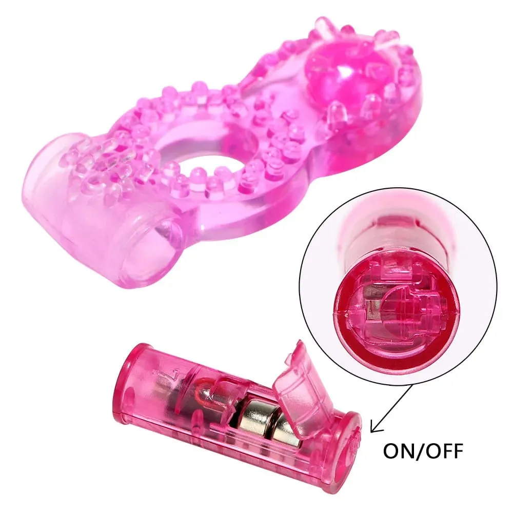 Triple Couples Dual Pleasure delay Ring Vibrating Ring clit stimulator mas mahabang erections matinding ejaculations Mga Laruan ng Sex para sa lalaki