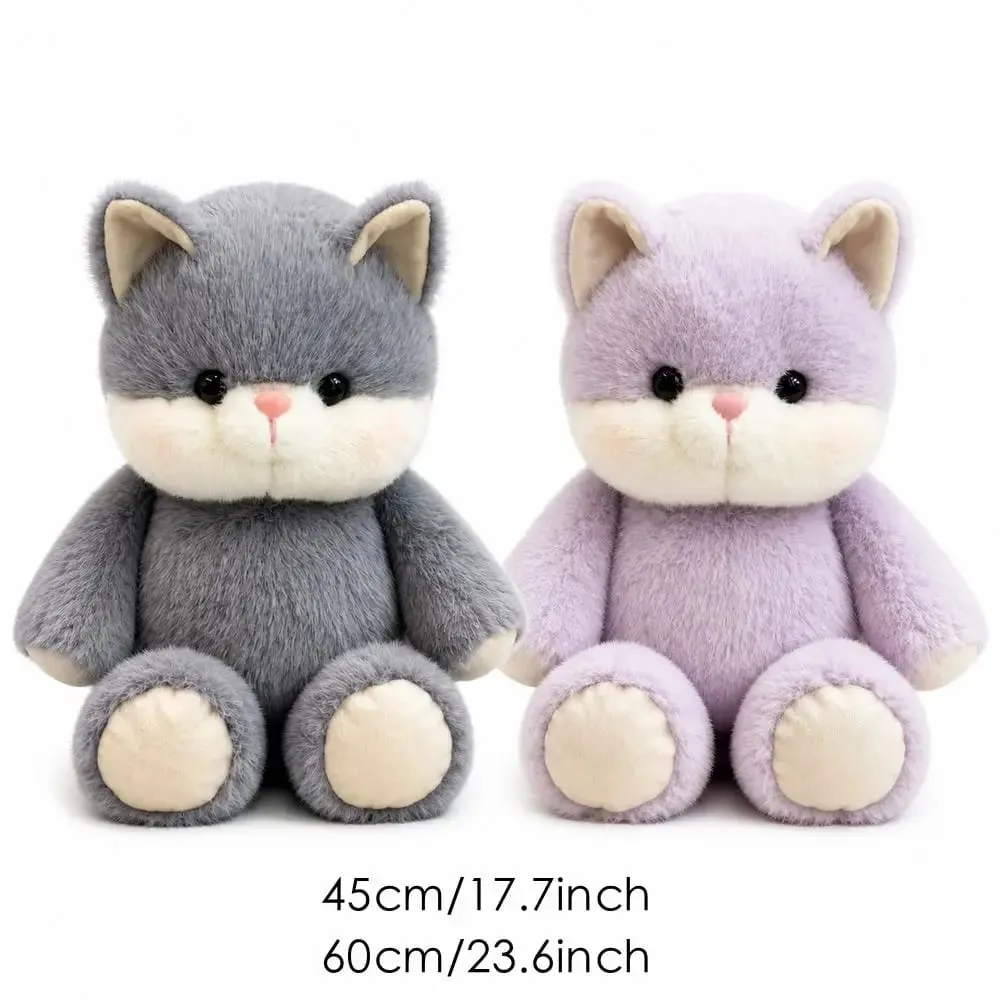 New Design Soft Cat Stuffed Animal Plush Pillow Emotional Support 17.7inch Stuffed Animals Plush Cat Pattern Cute Stuffed Toys