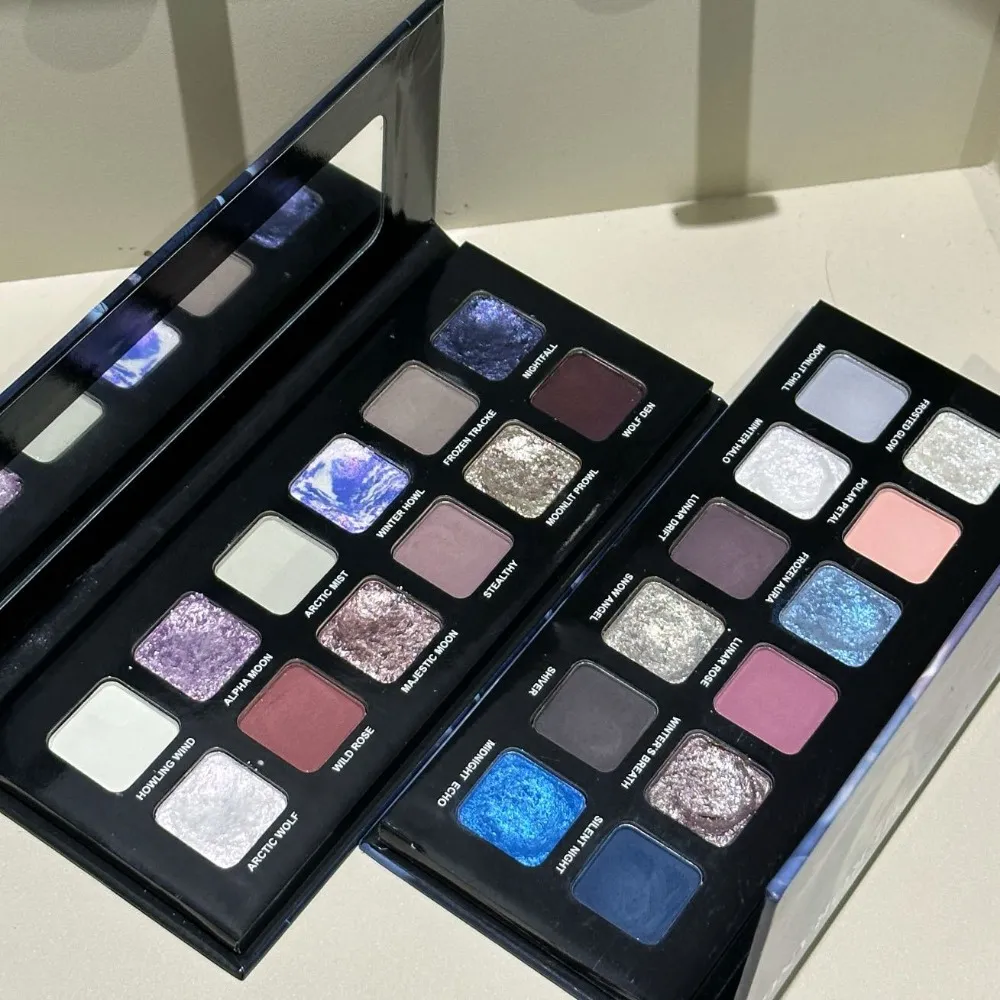12 Colors Metallic Eyeshadow Palette Pearl Matte Sparkling Shimmer Blue Eye Shadow Highlighter Brighten Glitter Halloween Makeup — image 5