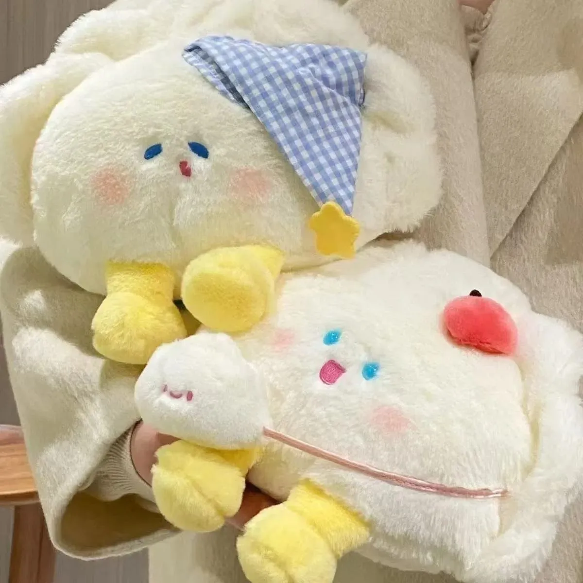 20cm Dumpling Plush Pillow Fluffy Soft Stuffed Toy Home Sofa Bedroom Decoration Comfort Sleeping Companion Kawaii Gift For Women