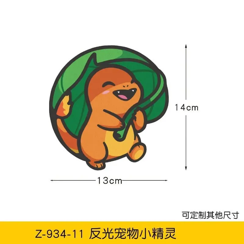 20 stile Pokemon bilklistermærker Anime figur Pikachu Gengar Eevee Charmander Sød tegneseriedukke Kreativt klistermærke Fødselsdagsgaver