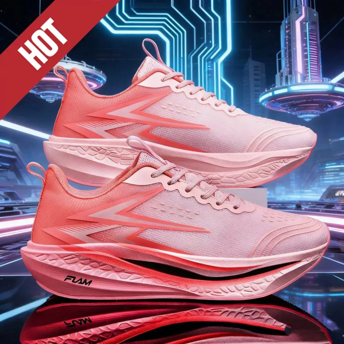 Men Women Carbon Plate Marathon Running Shoes Breathable Lightweight Non-Slip Racing Training Sports Athletic Sneakers — image 3