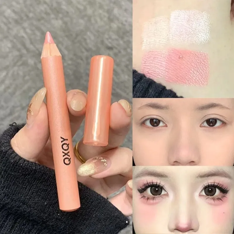 3D Under-Eye Highlighter Pen Waterproof Smudge Long-Lasting Sparkling Silkworm Pen Multi-Use Eye Liner Brightening Eye Makeup