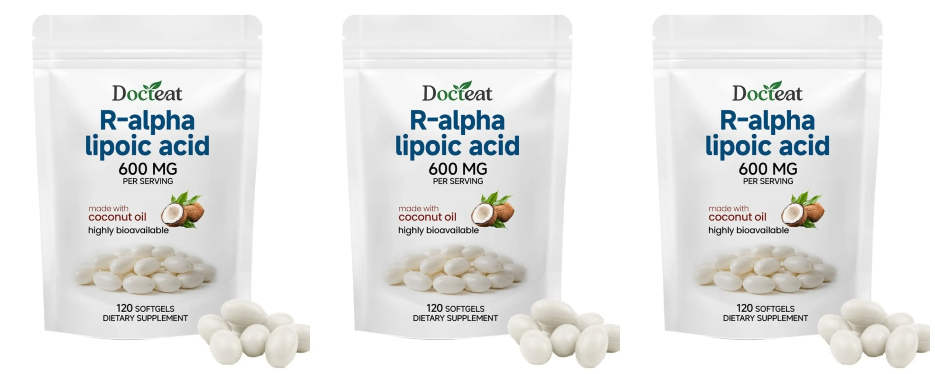 R-Alpha Lipoic Acid Softgels 600 mg Per Serving 120 Count Made with Coconut Oil Convenient Daily Wellness Nutritional Support — image 9