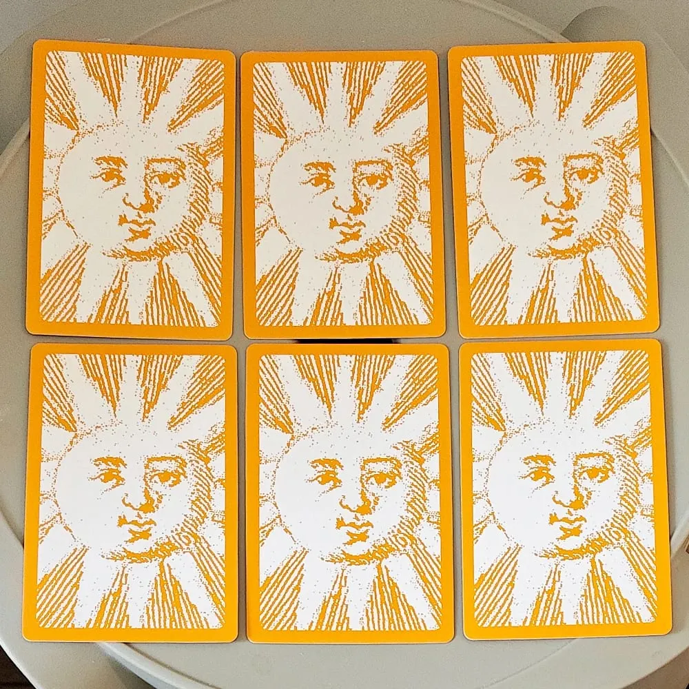 Vintage Illustrations 10*6.5cm Oracle of The Radiant Sun 84 Pcs Double-embossed Astrology Cards in Rigid Box