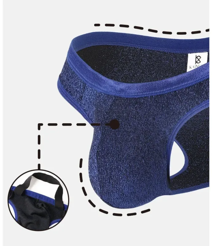 Men's Ice Silk Triangle Panties Sexy U-Shape Thin Briefs Breathable Mesh Low-Waist Underwear