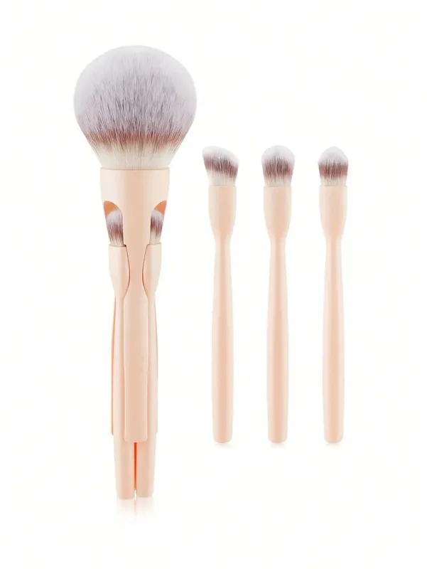 4-Piece Makeup Brush Set Featuring Professional-Grade Brushes Made from High-Quality Synthetic Fibers for a Luxurious Feel.