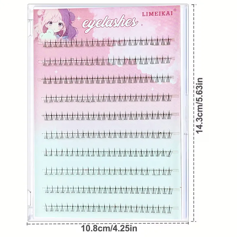 120pcs Self-Adhesive Small Flame Lower Eyelashes & 80pcs Glue-Free Fairy Lower Lashes 5mm Length Each for Eye Makeup