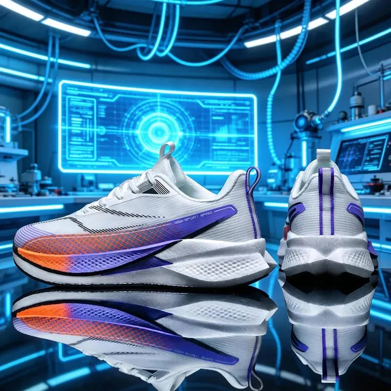 Men Casual Sports Running Shoes Carbon Board Marathon Training Breathable Women's Jogging Athletic Nonskid Walking Sneakers — image 5