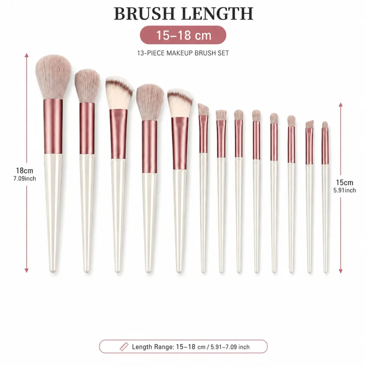 13Pcs Makeup Brush Set Soft Face & Eye Makeup Brushes for Foundation Powder Blush Concealer & Eyeshadow — image 6