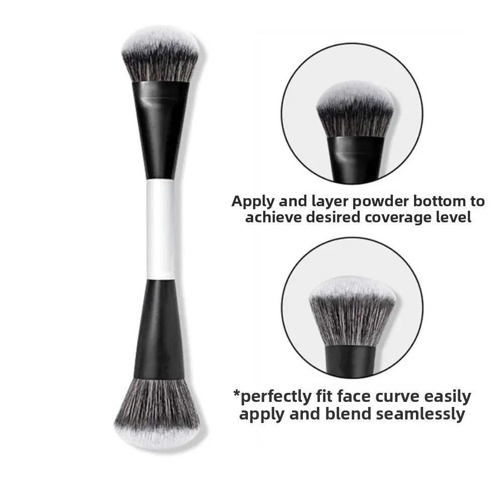 Dual-Ended F4 Contour Face Brush Multi-purpose High Coverage Eyeshadow Concealer Brushes Cosmetic Beauty Powder Blush Brush — image 1