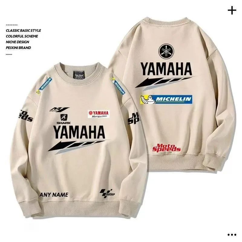 Yamaha 2026 Spring outdoor street cotton men's hooded pullover long-sleeved motorcycle riding jacket loose women's sportswear GP — image 5
