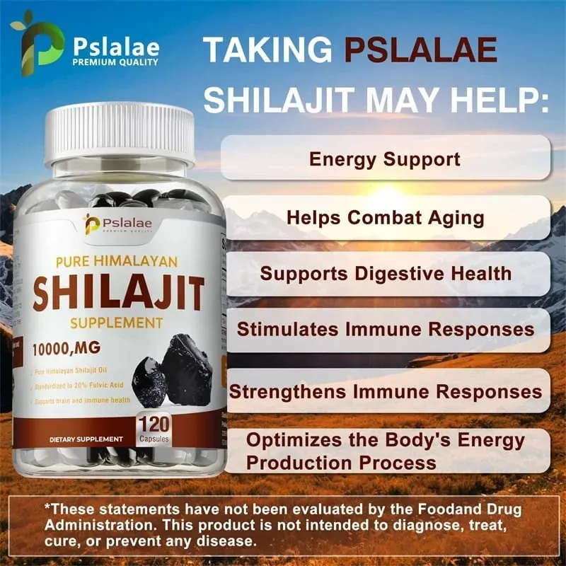 100% High Purity Shilajit Mineral Supplement - Improve Performance Relieve Stress Improve Mood Increase Male Size Non-GMO