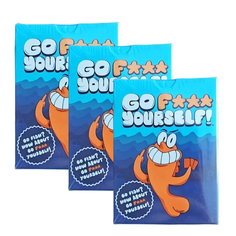 Jogo de cartas Go Fish para você mesmo, presente divertido de mordaça, jogos de tabuleiro hilariantes com um jogo de festa de interação familiar noturna para mais de 2 jogadores