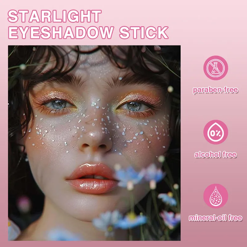 Shimmer Eyeshadow Stick Quick-Dry Film Locking Light Non-Fading Sparkle Eye Shadow Face Body Lip Highlighter — image 5
