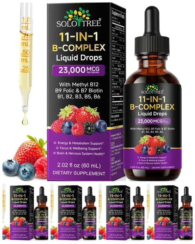 11-in-1-Vitamin-B-Komplex-Tropfen, 23000 mcg, Vitamin-B-Flüssigkeitsergänzung zum Einnehmen für Energie, tägliche Wellness-Unterstützung, 30 ml — image 7
