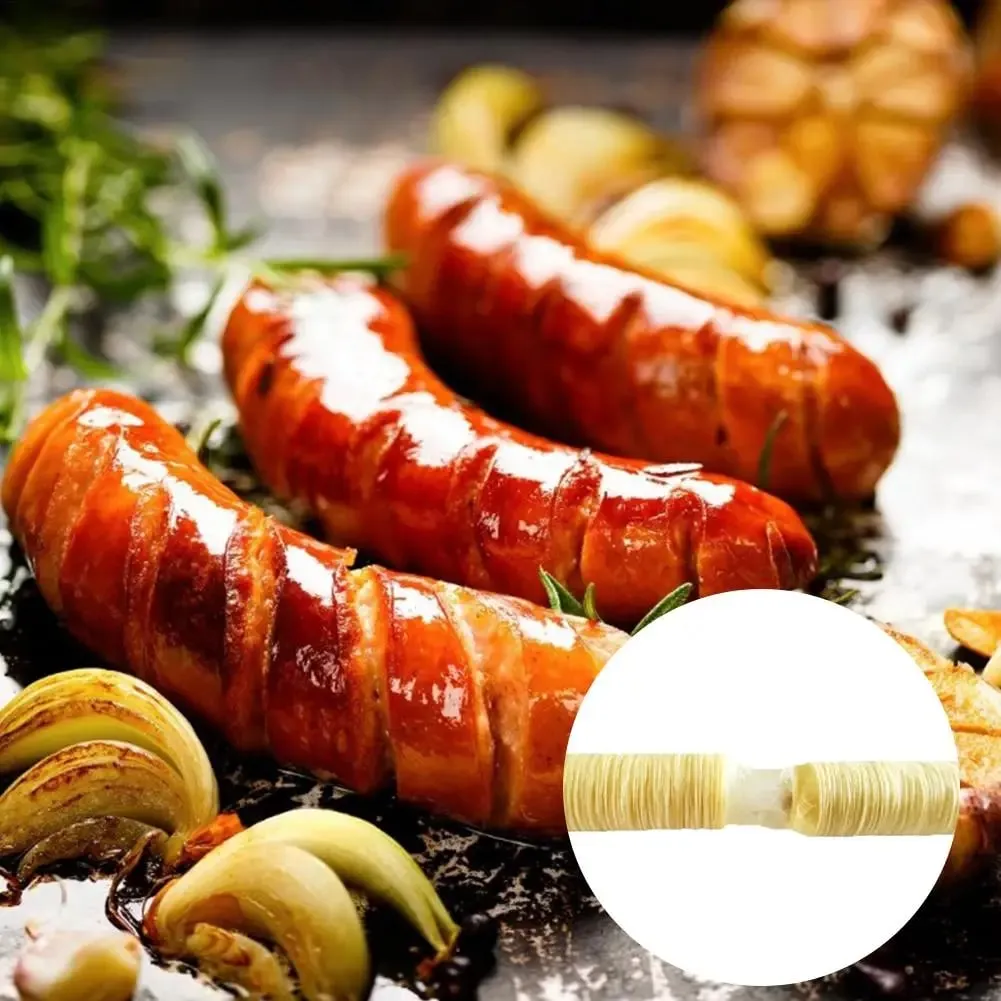 Fresh Collagen Sausage Casings 14m Sausage Maker Machine Dry Pig Sausage Casing Tube For Sausage Maker Machine Kitchen Accessory