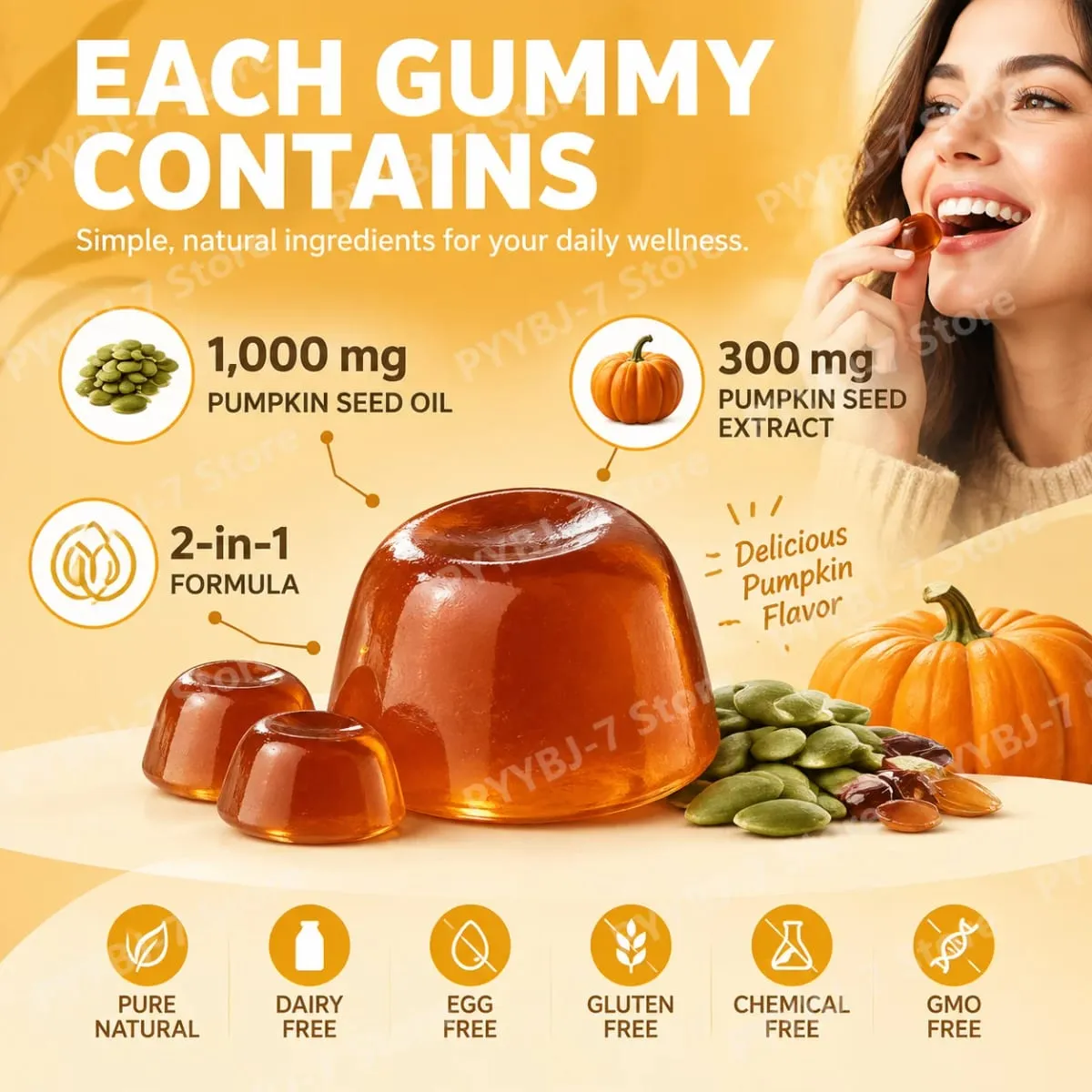 Pumpkin Seed Oil Capsules Cold Pressed Pure Virgin Oil Essential Fatty Acids Phytosterols 300 Softgels Supports Hair Non GMO