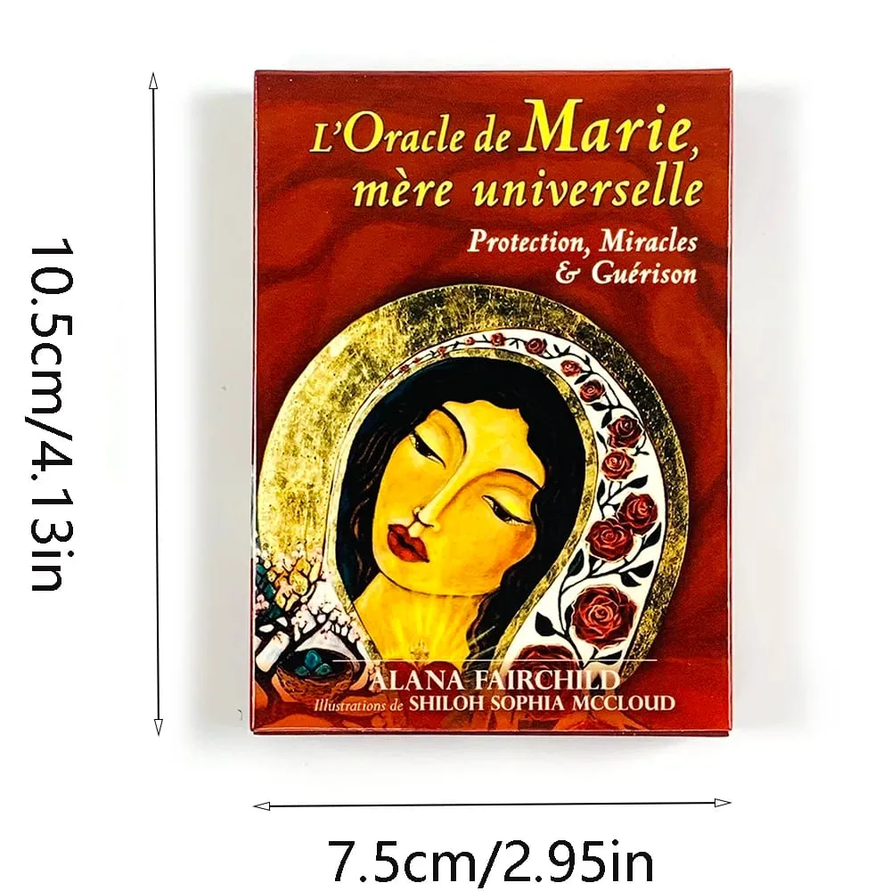 L'Oracle De Marie 44 Card French Edition Divination Oracle Deck Divine Mother Energy Perfect for Healing & Spiritual Guidance