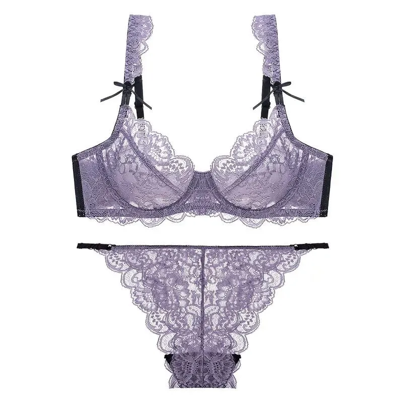 French Thin Bra for Women Ultra Thin Cup Minimize Big Breast Lift Anti Sag Underwire Free Brassiere Spring Summer Daily Bra Suit — image 4