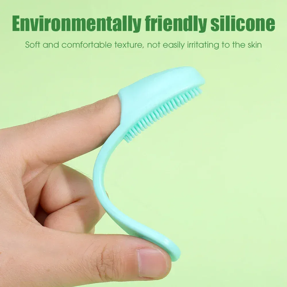 Silicone Nose Brush Facial Pore Cleaner Portable Blackhead Double-sided Massage Brushes Beauty Cleaning Tool Facial Nasal Scrub — image 4