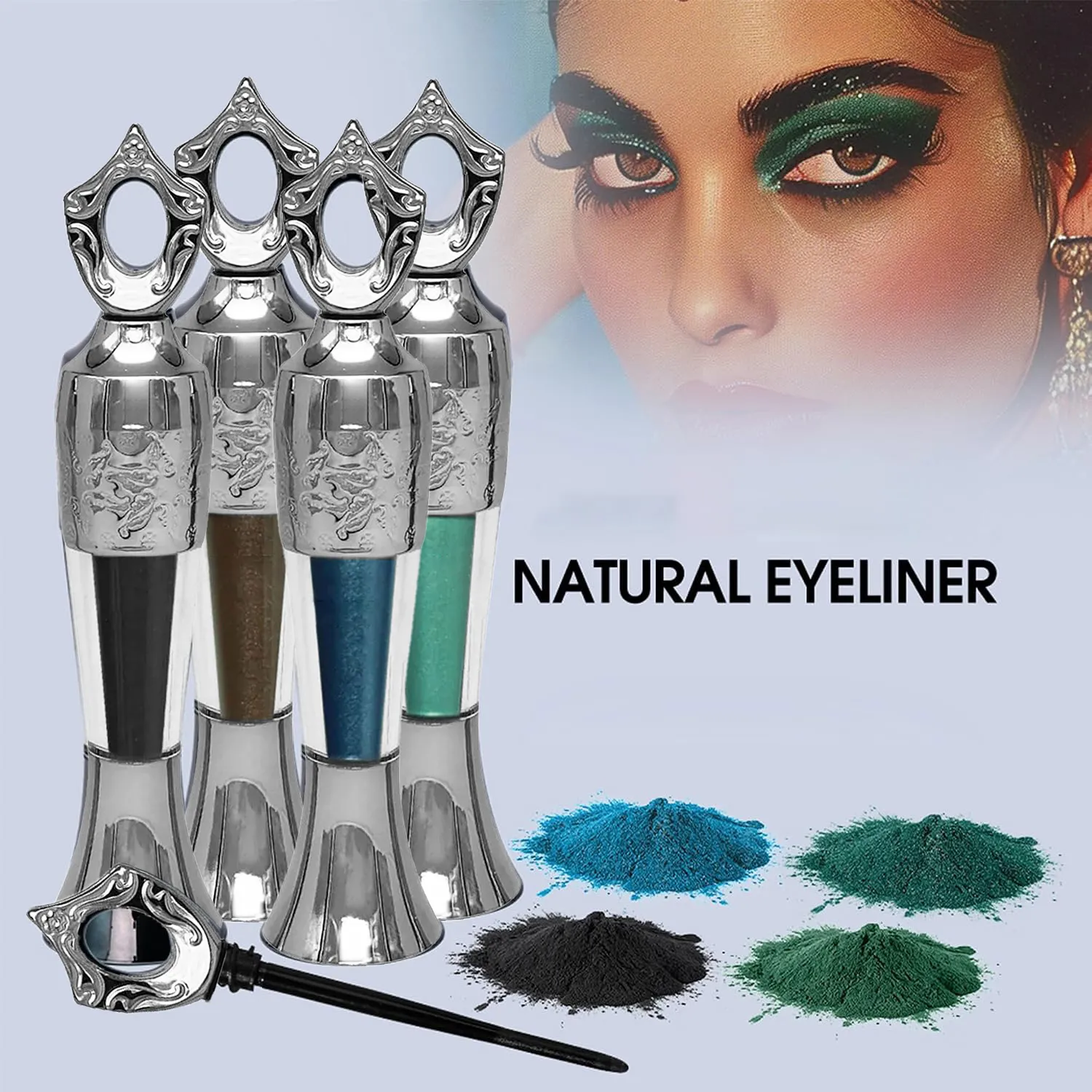 4 Colors Eyeliner Pencil Set Smooth Glide Natural Pigment Long Lasting Moisturizing Comfortable Easy Draw Fashion Eye Makeup — image 1