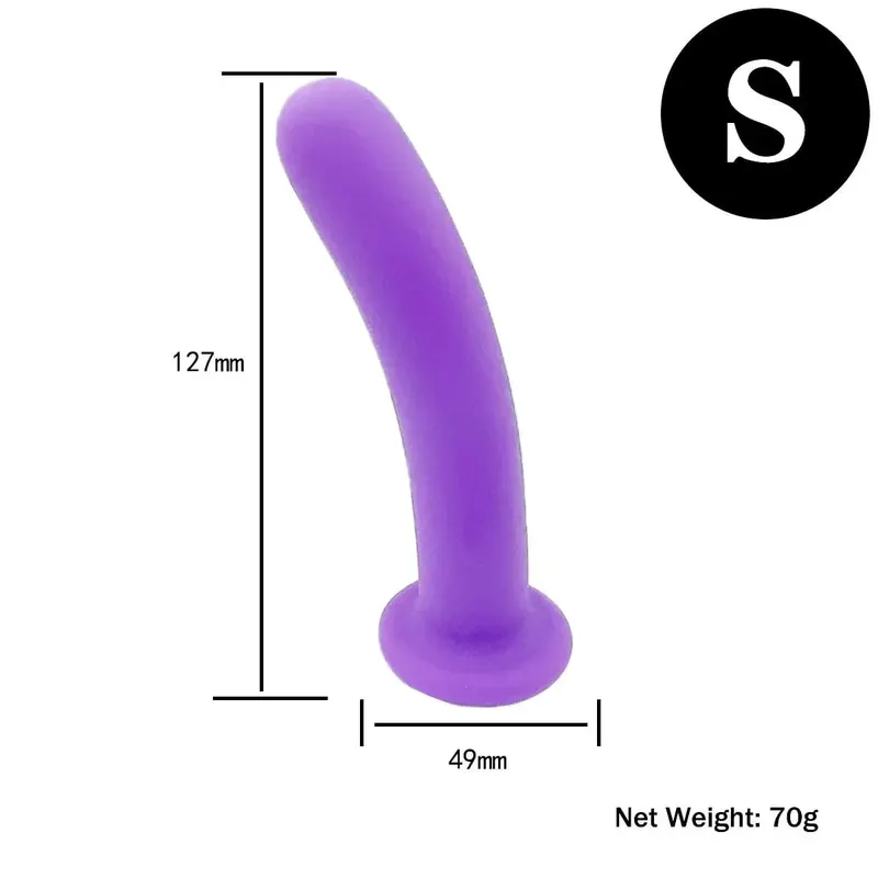 Adjustable Silicone Strap On Dildo Harness with Strong Suction Cup Slim Curved Pegging Dildo Wearable Sex Toy for Women Men Cou — image 14