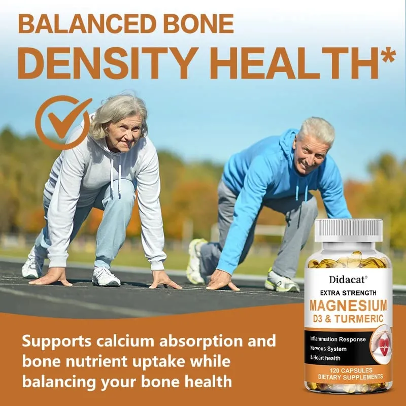 Calcium Magnesium Vitamin D3 & Turmeric Capsules Multi-Nutrient Herbal for Bone Muscle & Daily Whole-Body Nutritional Support — image 6