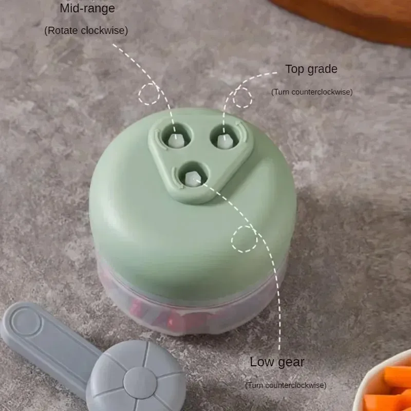 Multifunktionel grøntsagshakker Lille foodprocessor Manuel hånddrevet madhakker Hakkerværktøj Hvidløg Køkkengadgets