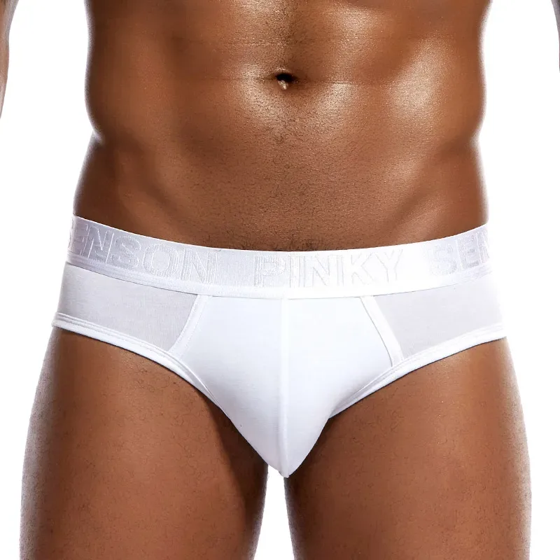 Pinky Seaso Brand Pinakamabentang Sexy Triangle Pants Modal Manipis Solid na Kulay na Panloob na Kasuotang Panloob na Lalaki Modal Briefs Ventilate Plus Size Men — image 3