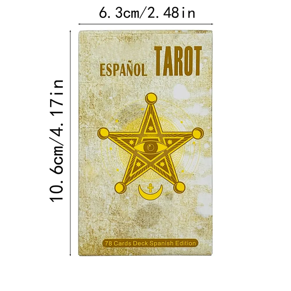 Vintage Español Tarot Deck 78 Tarot Cards Spanish Version Fortune Telling Divination Board Game Cards Game for Beginners