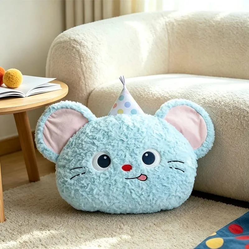 Cute Cartoon Animal Plush Pillow Soft Fluffy Pig Frog Cat Fox Sheep Kawaii Stuffed Cushion For Sofa Bedroom Home Decor Gift — image 17