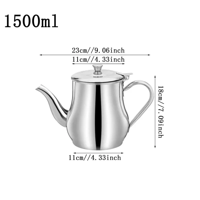 Strainer Oiler Stainless Steel Household Leak-Proof Pot Pour Oil Bottle Practical Oil Cans Seasoning Jars Kitchen Supplies — image 9