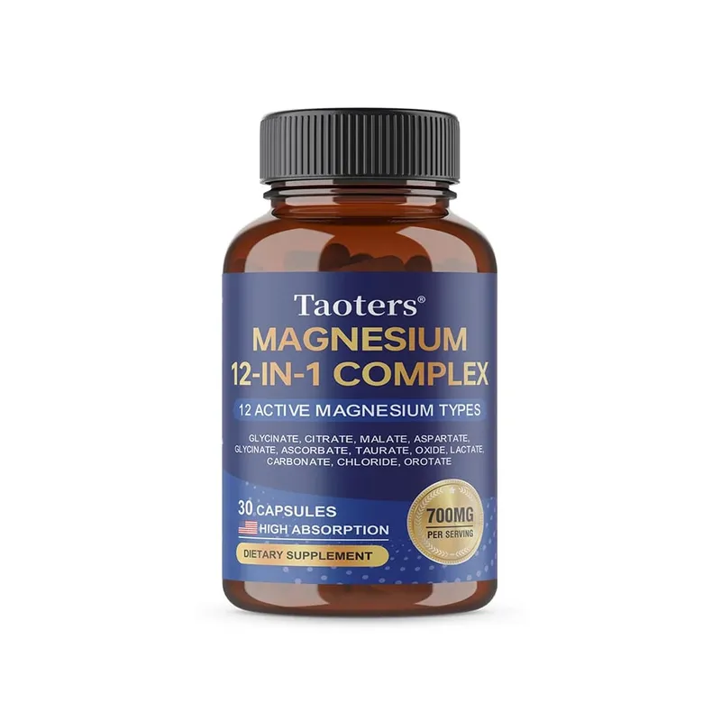 Magnesium 12-in-1 Complex Supplement – 700mg High Absorption Glycinate Citrate Malate & Taurate Blend for Muscle Nerve Sleep — image 8
