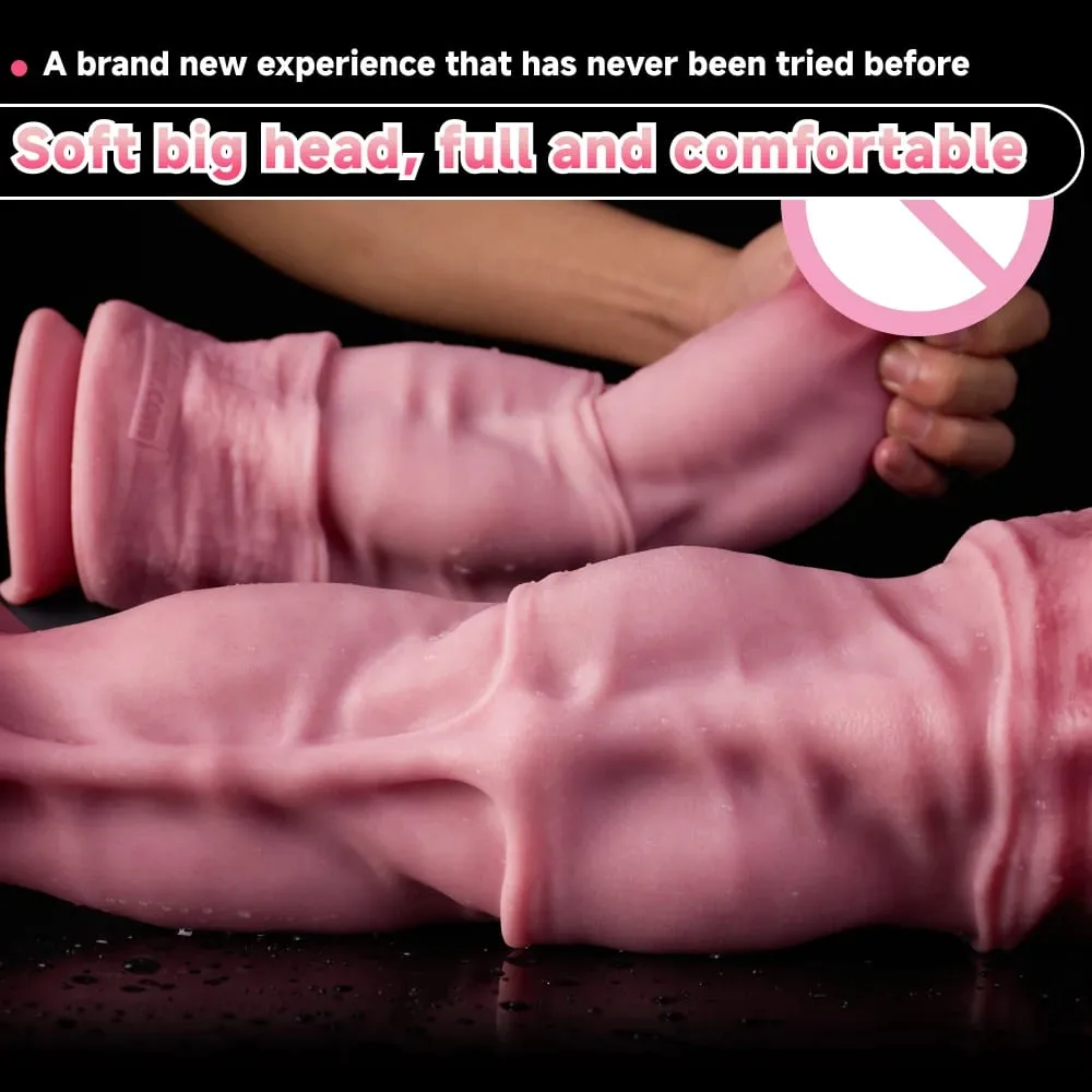 Oieffur Horse Dildo para sa mga Babae Platinum Silicone Napakalaking Dildo na may Suction Cup Massage Anal Vaginal Big Penis Sex Toys para sa Pang-adulto