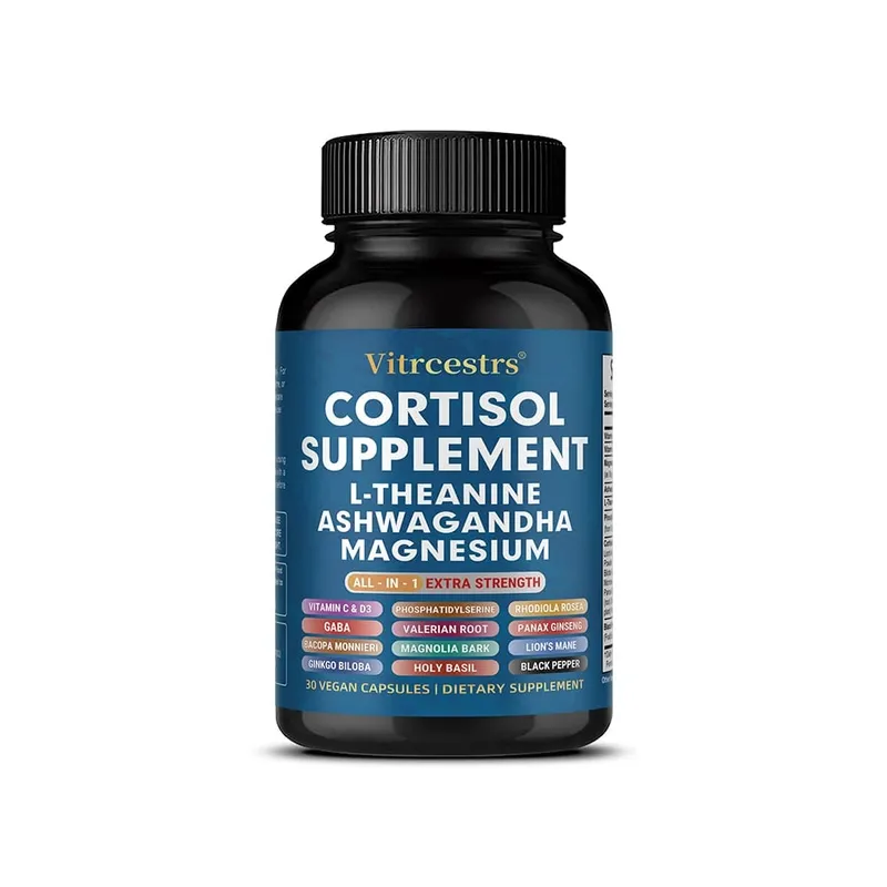 Cortisol Complex Capsules with Ashwagandha L-Theanine & Magnesium Stabilize Mood Supports Relaxation Calm & Daily Wellness