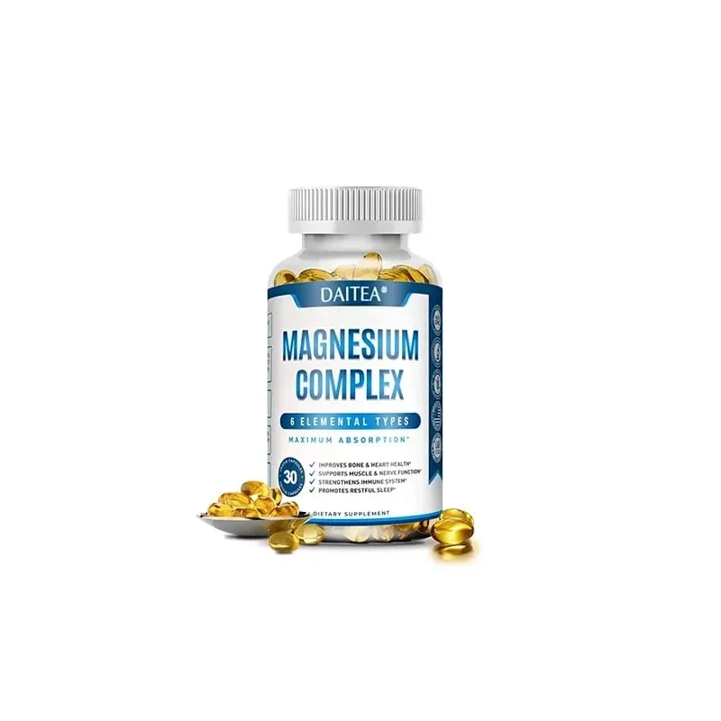 Magnesium Complex Capsules - Pandagdag sa Kalusugan ng Muscle at Cardiovascular na Stress sa Pagtulog at Formula ng Pagkabalisa — image 9