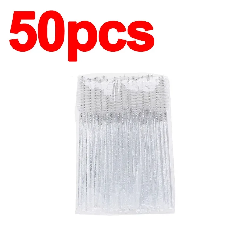 New 50/100pcs Microbrush for Eyelashes Brush Crystal Spoolie Brushes Eyebrow Comb Makeup Beauty Tool for Eyelashes HZS24