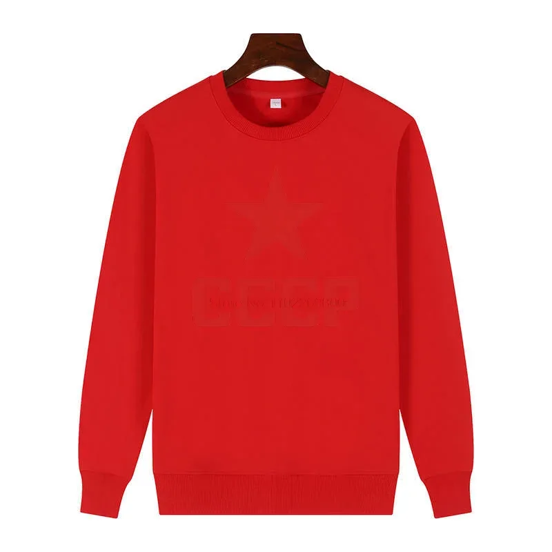 Fashion Men's Winter Sweater Cccp Urrs Printed Sweater Crew Neck Fleece Pullover For All Ages New In Sweatshirts Male Clothes — image 6
