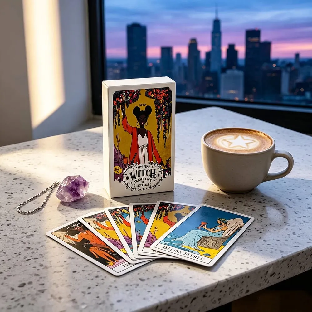 Modern Witch Tarot Deck 78 Cards English Version Divination Board Game Cards Game Spiritual Guidance Tarot Deck for Beginners — image 4