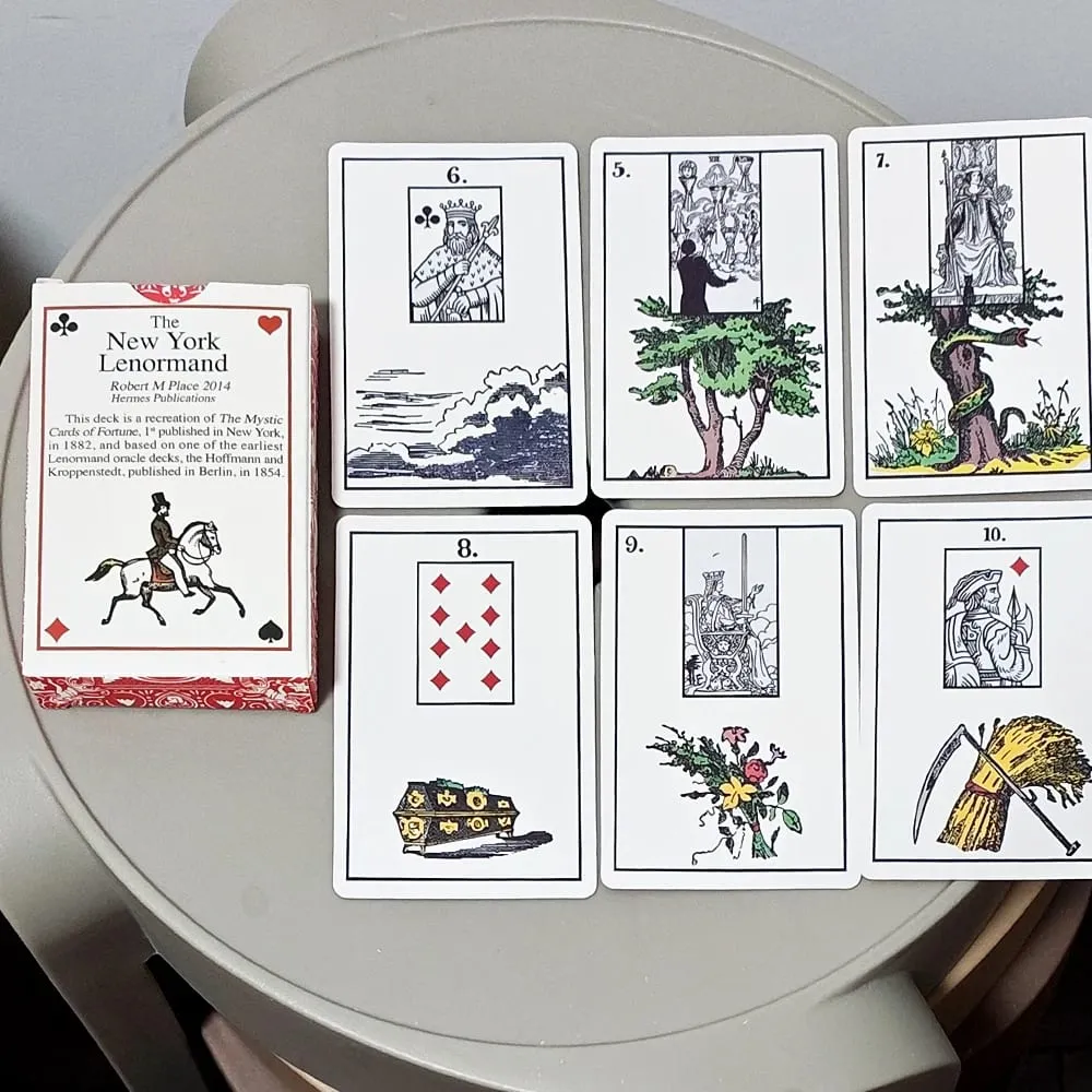 TheNew York Lenormand Deck – Historical 9*6cm 36-Card Divination Deck Vintage Style Cartomancy Cards Double-embossed — image 4