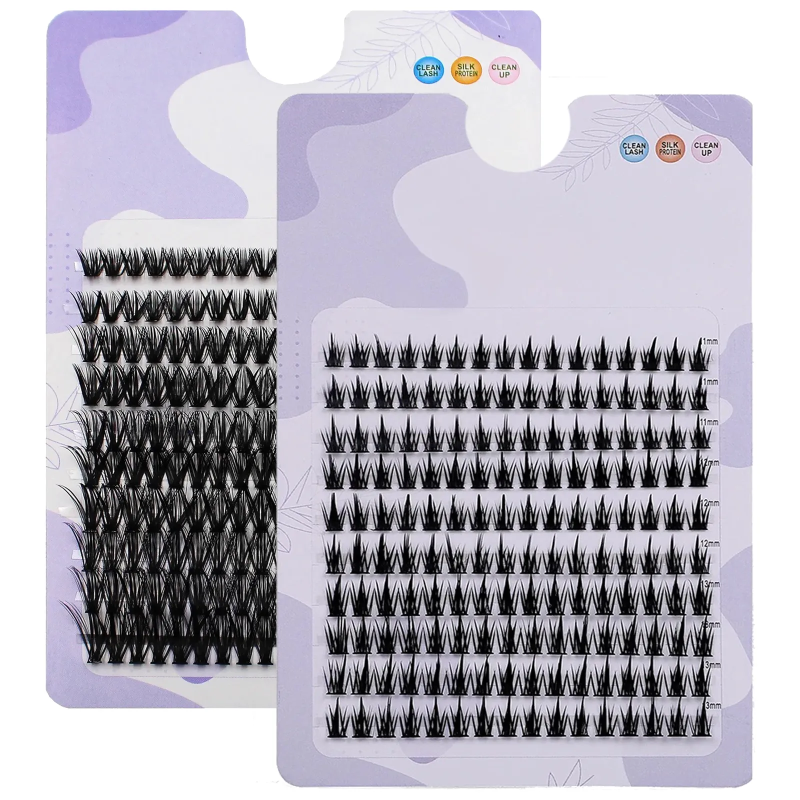 Tapered Thick Fox Eye Manga Cluster Lashes Jiefuxin Large Capacity Tray DIY Segmented Individual Self-Graft Lash Extensions — image 7